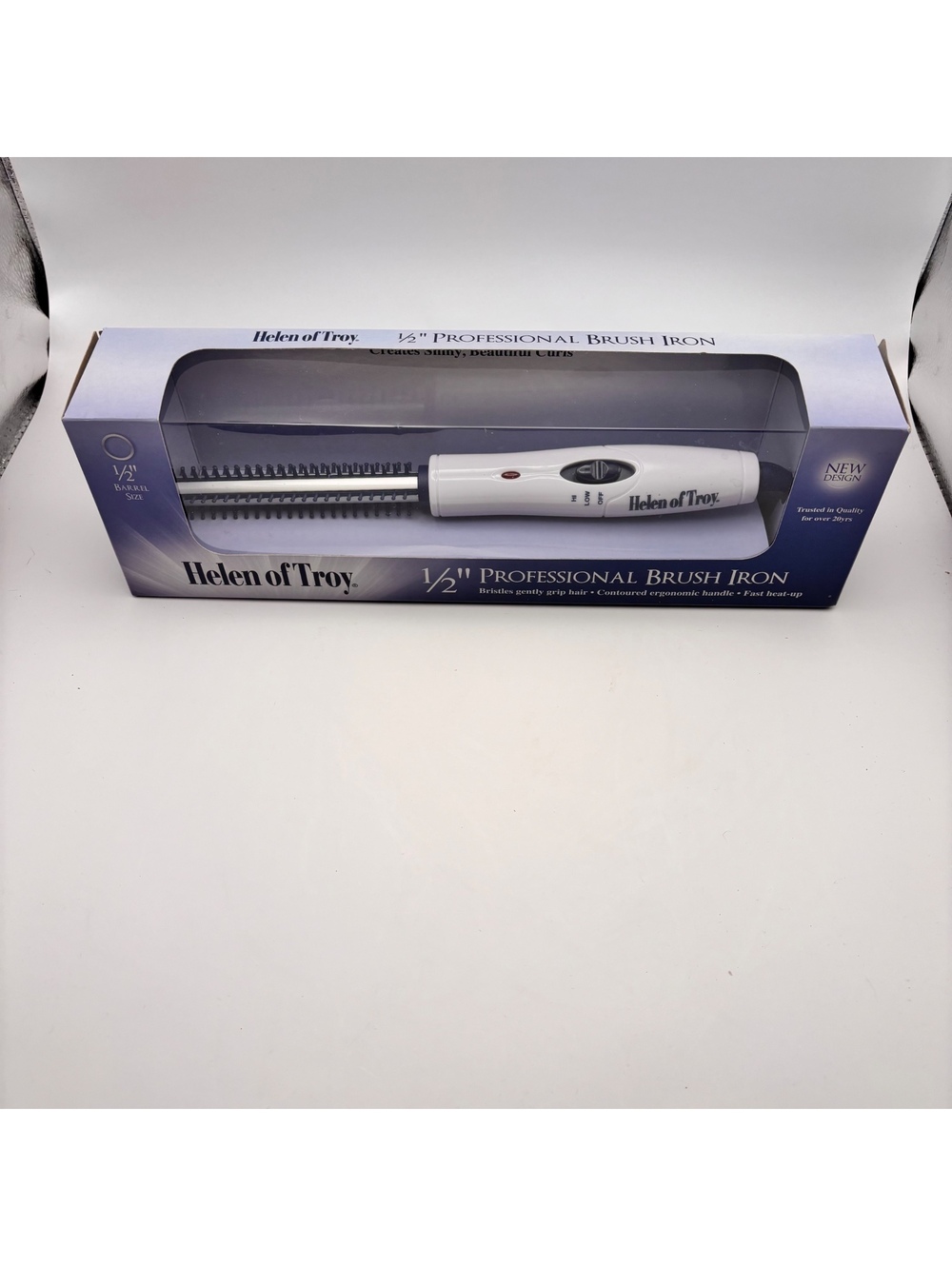 NWT Helen of Troy 1/2" Professional Brush Iron with Soft Ball-Tipped Bristles